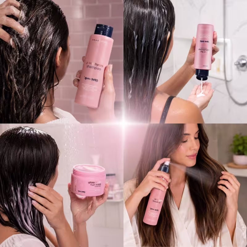 Kit Braé Stages by Bruna Tavares Gloss Hydra: Shampoo, Condicionador, Máscara e Leave-In