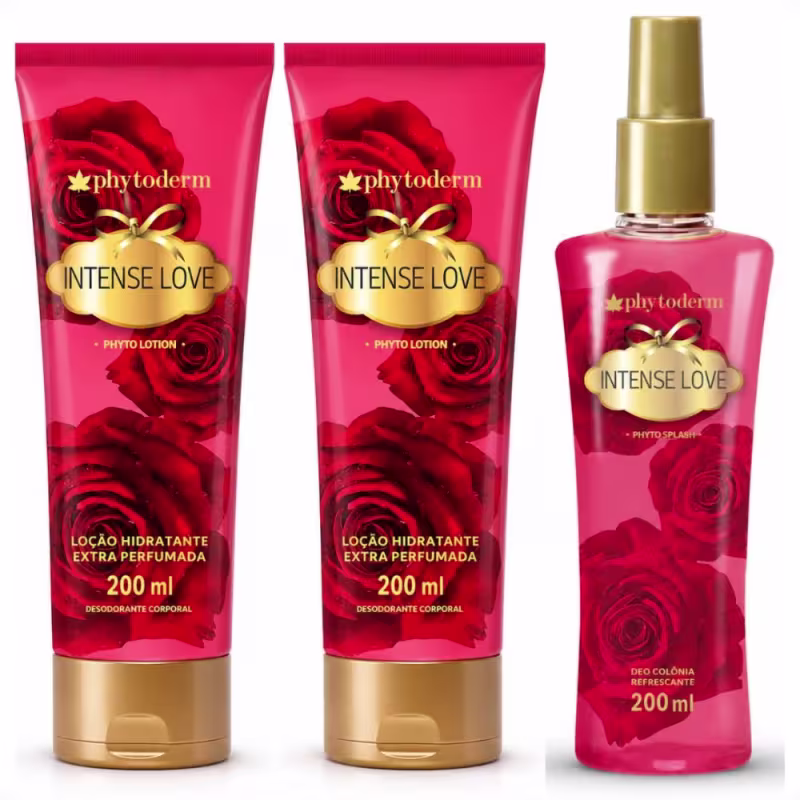 Kit Phytoderm Intense Love: 2 Hidratantes Leve 1 Body Splash