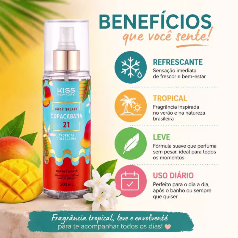Body Splash Kiss Ny Tropical Collection Copacabana 21 Manga & Jasmin 200ml