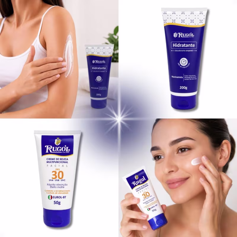 Kit Rugol: Hidratante Corporal 200g e Creme Fps30 50g