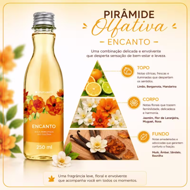 Água Perfumada Deo Colônia Phytoderm Leve 3 Pague 2 Encanto 250ml
