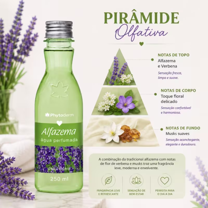 Kit Phytoderm Alfazema: 3 Águas Perfumadas Deo Colônia 250ml