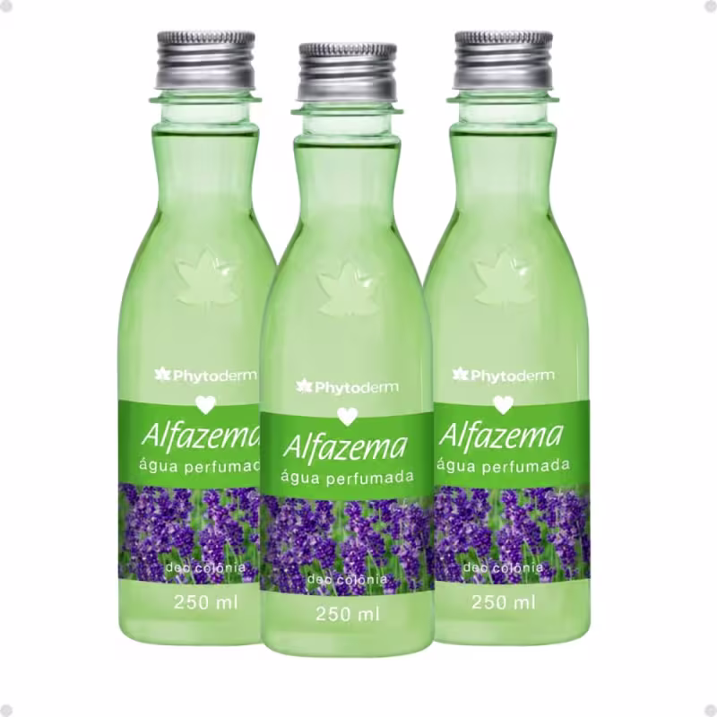 Kit Phytoderm Alfazema: 3 Águas Perfumadas Deo Colônia 250ml