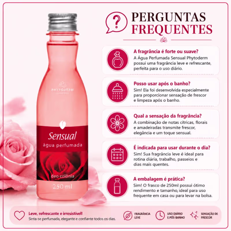Kit Phytoderm Sensual: 3 Águas Perfumadas Deo Colônia 250ml