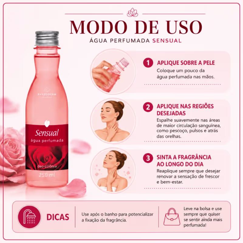 Kit Phytoderm Sensual: 3 Águas Perfumadas Deo Colônia 250ml