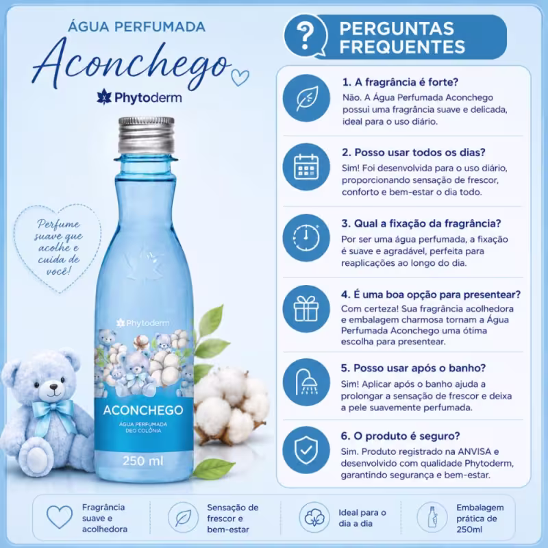 Kit Phytoderm Aconchego: 3 Águas Perfumadas Deo Colônia 250ml