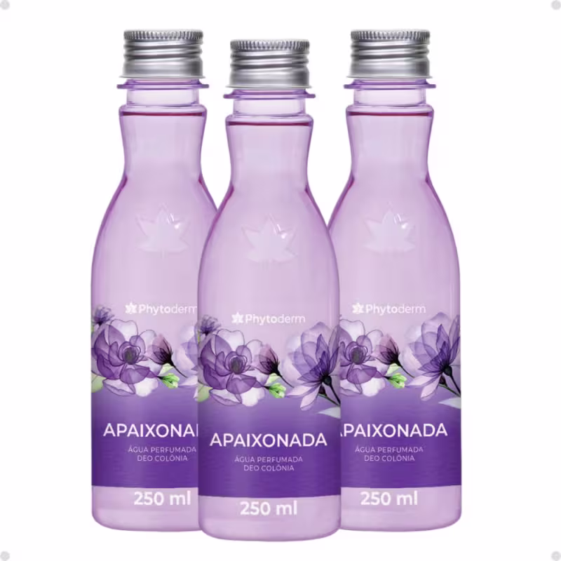 Kit Phytoderm Apaxonada: 3 Águas Perfumadas Deo Colônia 250ml