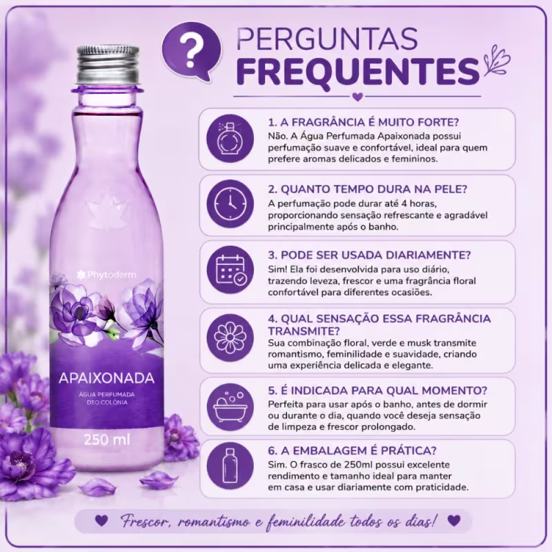 Kit Phytoderm Apaxonada: 3 Águas Perfumadas Deo Colônia 250ml