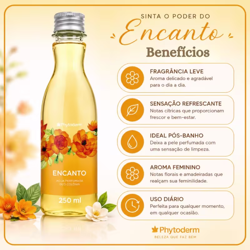 Kit Phytoderm Encanto: 3 Águas Perfumadas Deo Colônia 250ml