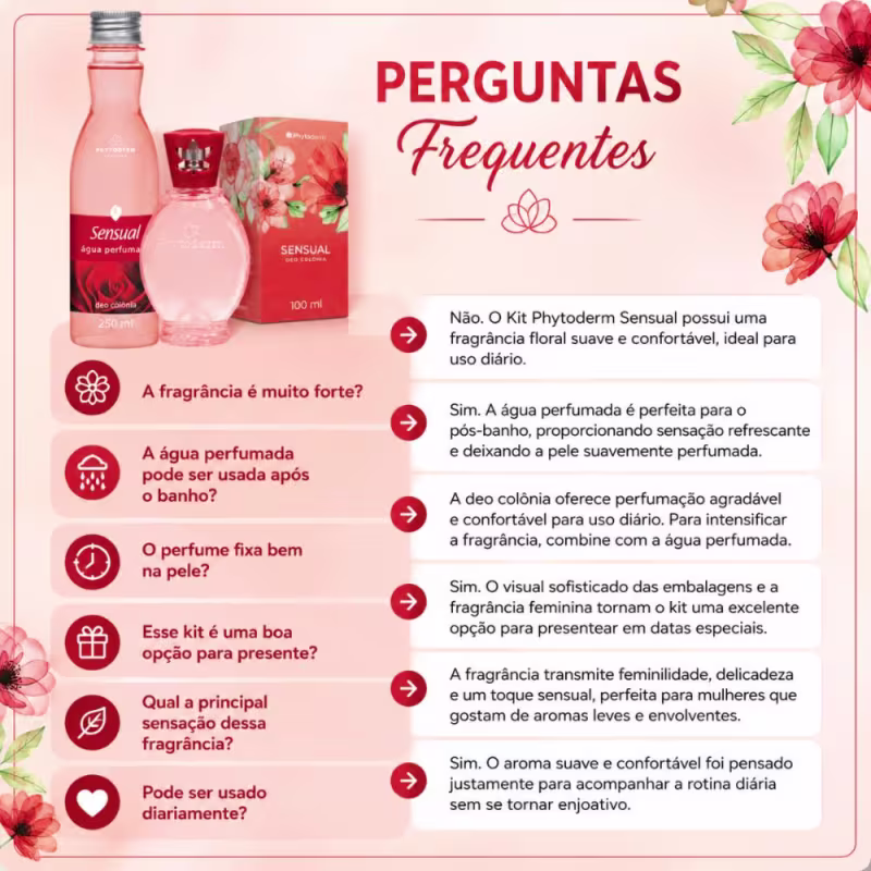 Kit Phytoderm Sensual: Água Perfumada 250ml e Deo Colonia 100ml