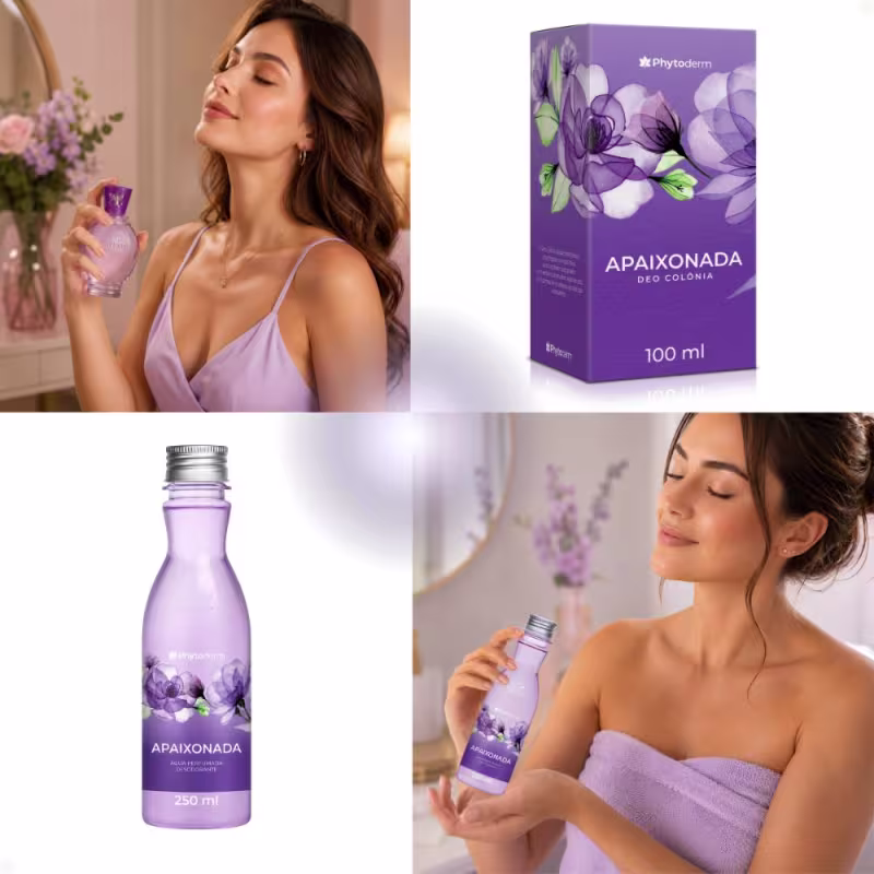 Kit Presente Phytoderm Apaixonada: Água Perfumada 250ml e Deo Colonia 100ml
