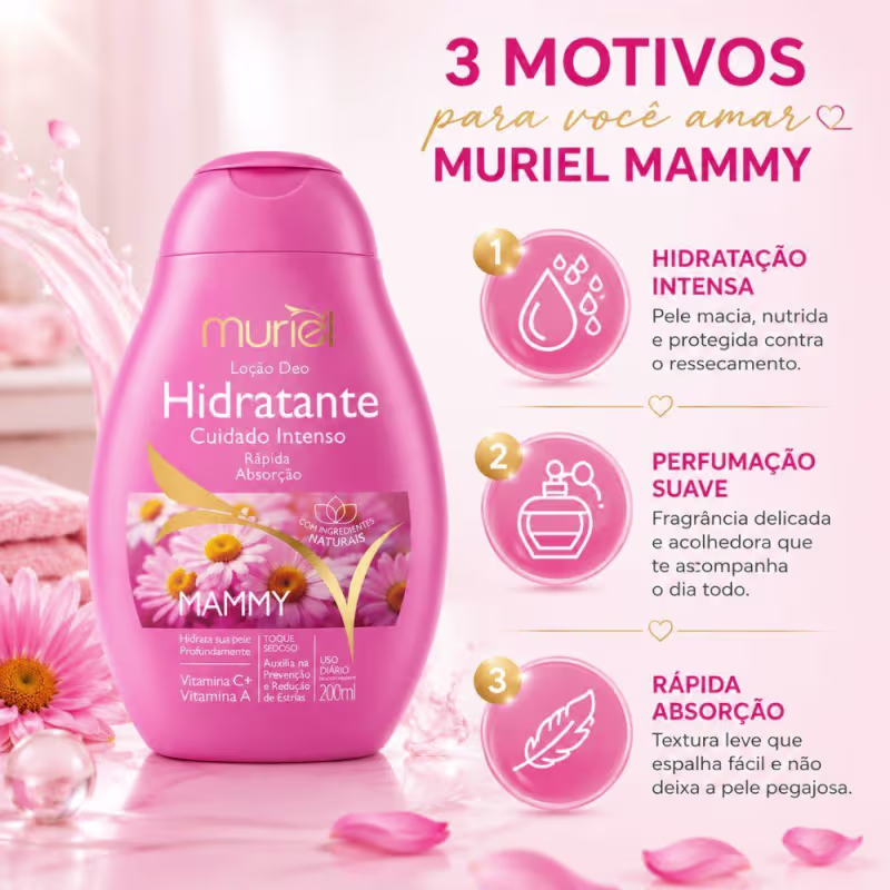 Loção Deo Hidratante Muriel Mammy 200ml