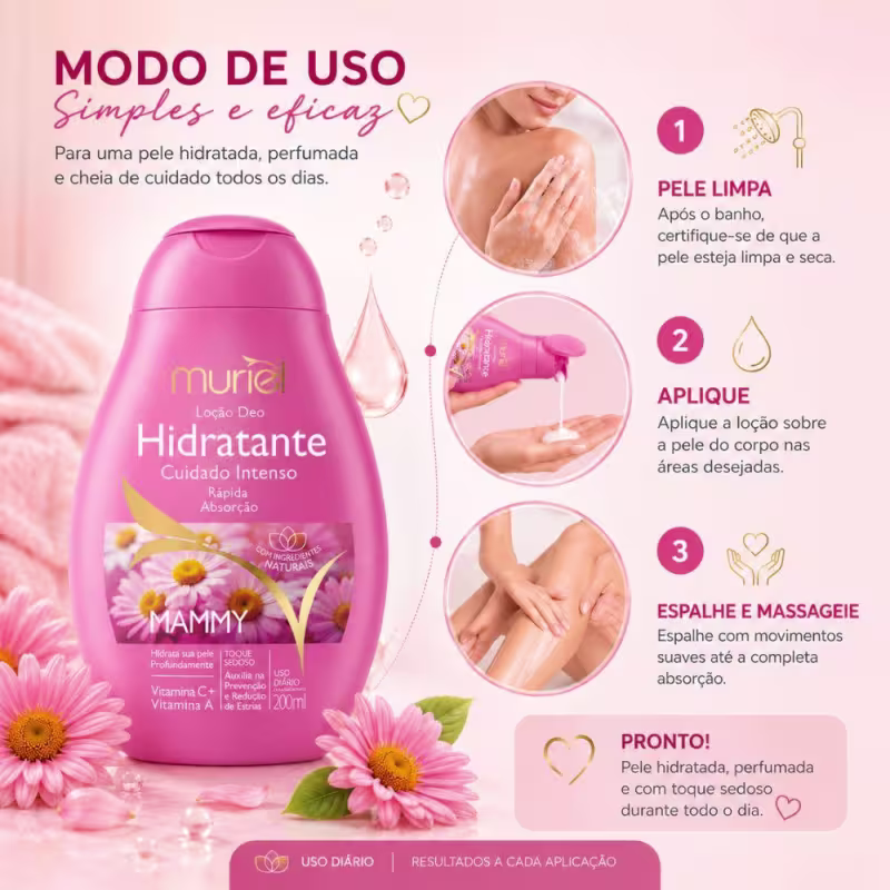 Loção Deo Hidratante Muriel Mammy 200ml