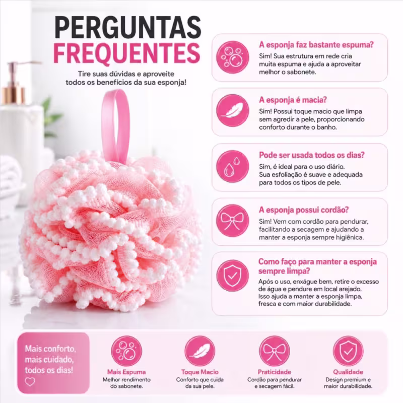 ProArt Premium Pink - Esponja de Banho