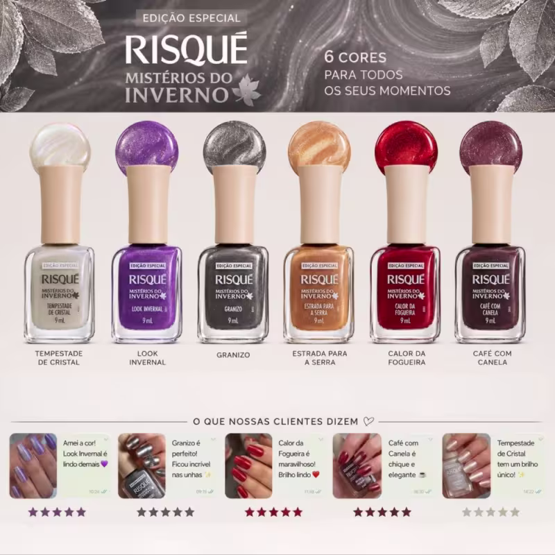 Esmalte Risqué Mistérios Do Inverno 9ml Café Com Canela