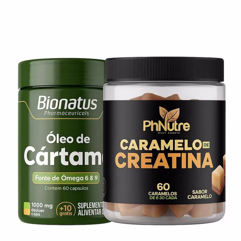 KIT Óleo De Cártamo + Caramelo Creatina PhNutre 60 Unidades