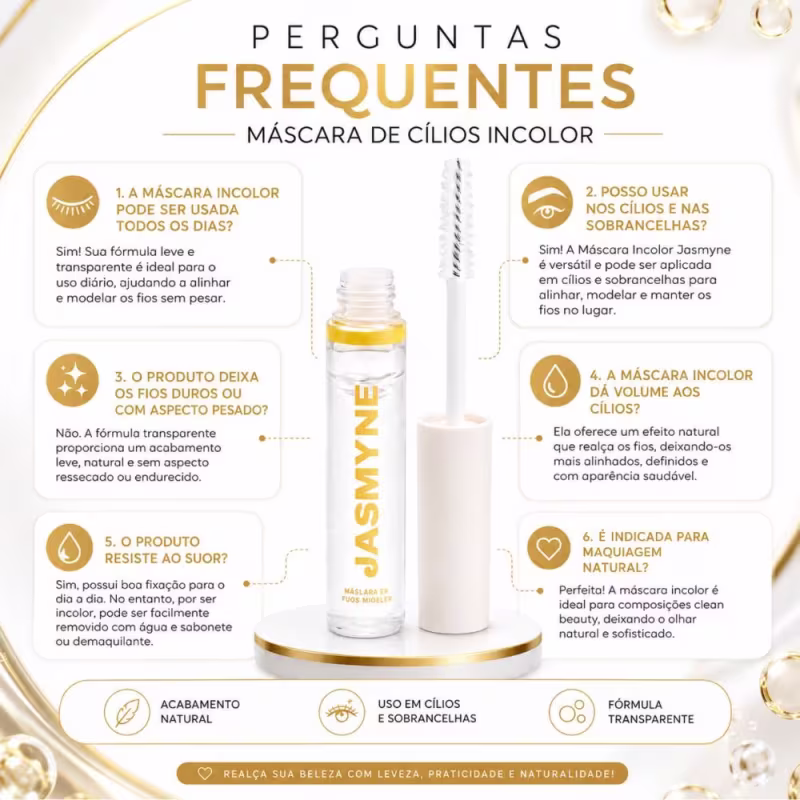 Máscara De Cílios Jasmyne Incolor 10ml Ref.: J0127