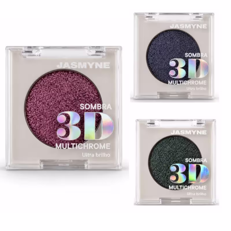 Sombra 3D Jasmyne Multichrome Ultra Brilho Ref.: J0130 Rosa Avermelhado