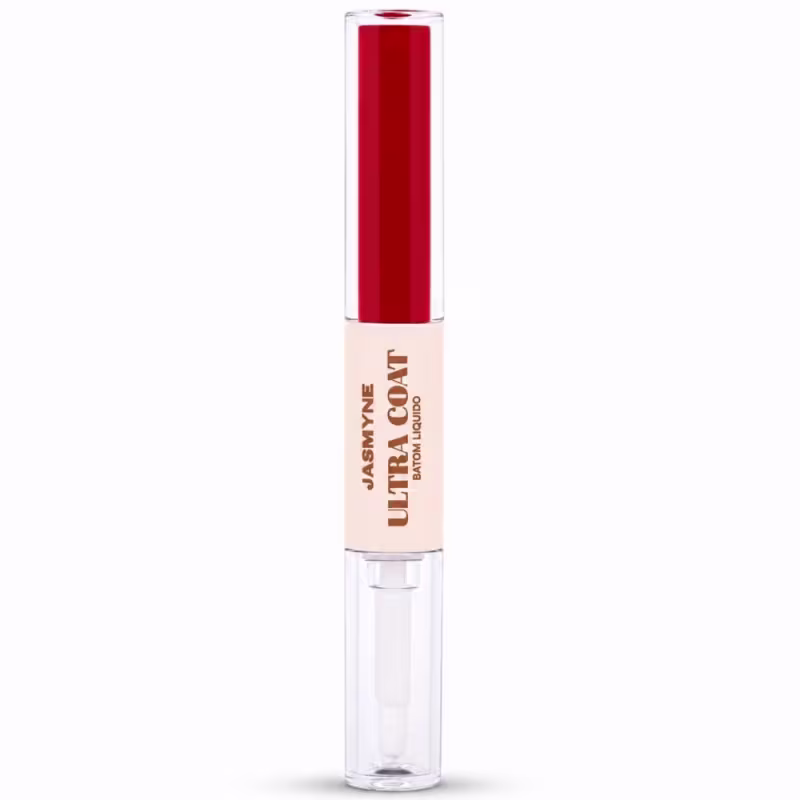 Batom Líquido Jasmyne Ultra Coat 2 Em 1 Ref.: J0160 Vermelho Marcante