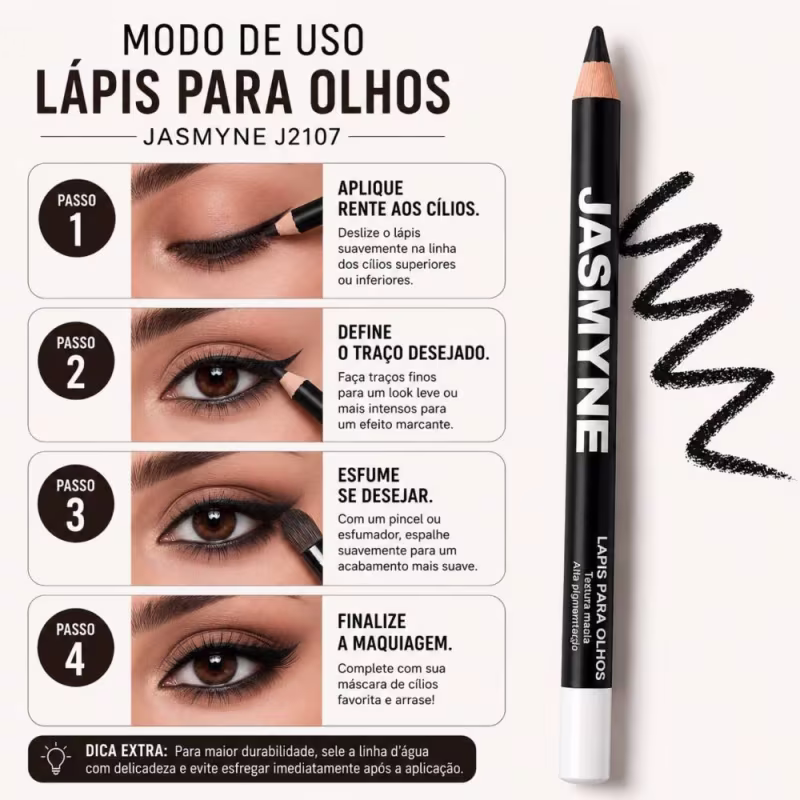 Lápis Para Olhos Jasmyne Ref.: J2107 Off White