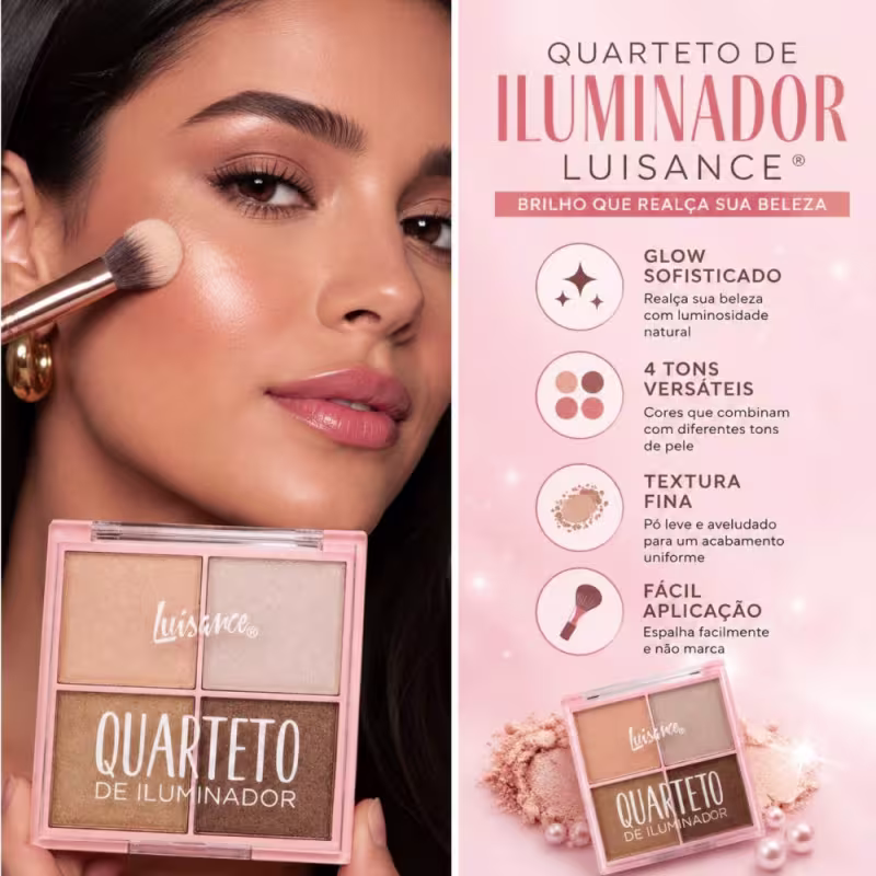 Quarteto De Iluminador em Pó Luisance 4 tons