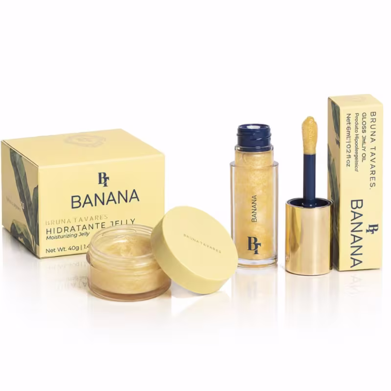 Kit Bruna Tavares Bt Banana Jelly: Gloss Oil e Hidratante Iluminador Facial 40g