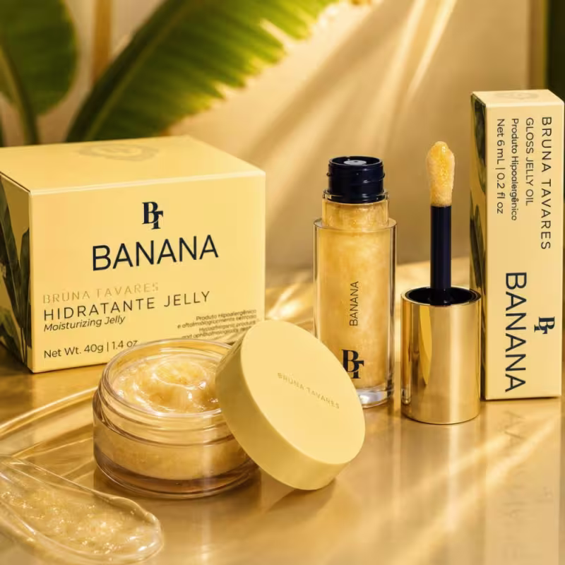 Kit Bruna Tavares Bt Banana Jelly: Gloss Oil e Hidratante Iluminador Facial 40g