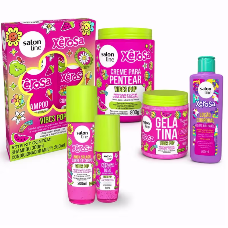 Kit Salon Line Xêrosa Vibes Pop Completo + Mimo Loção Corporal 200ml