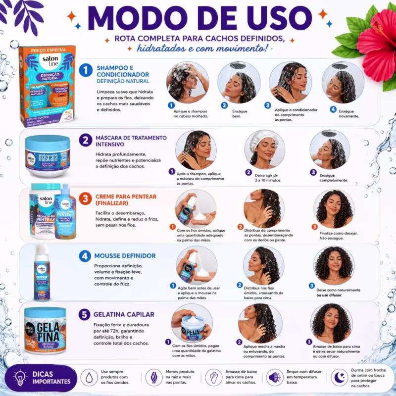 Kit Salon Line Definição Natural Completo