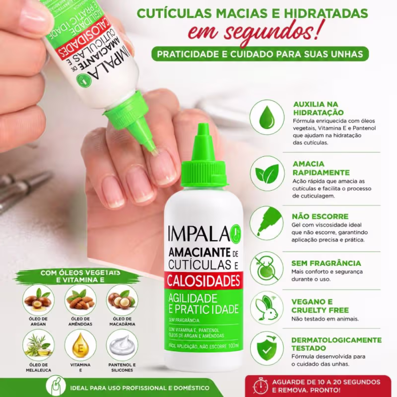 Amaciante de Cutículas e Calosidades Impala 100ml
