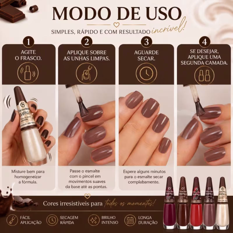 Esmalte Impala Cacau Show 7,5ml  Ops, Acabou