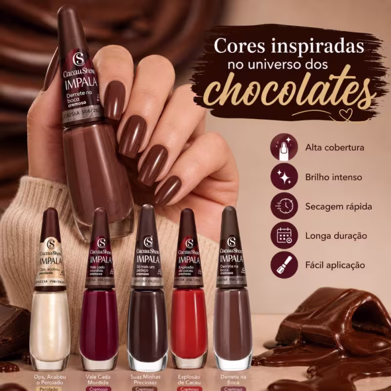 Esmalte Impala Cacau Show 7,5ml  Só Mais Um Pedaço