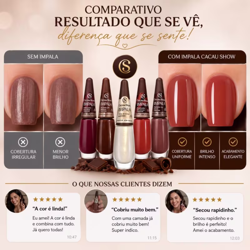 Esmalte Impala Cacau Show 7,5ml  Vale Cada Mordida