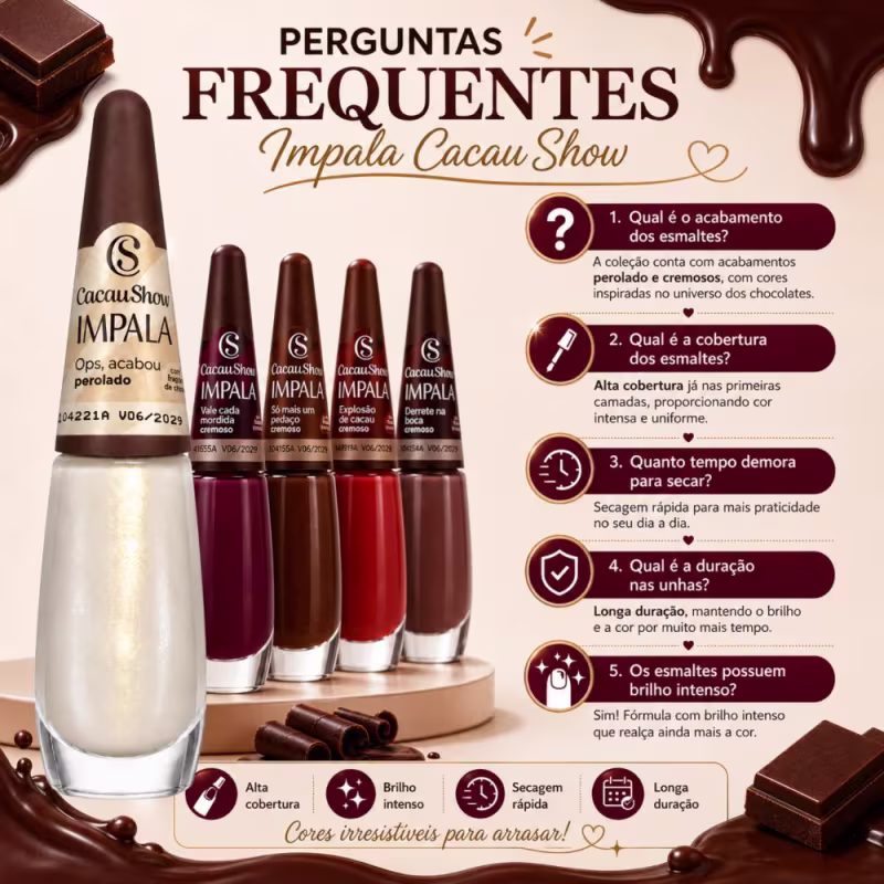 Esmalte Impala Cacau Show 7,5ml  Vale Cada Mordida