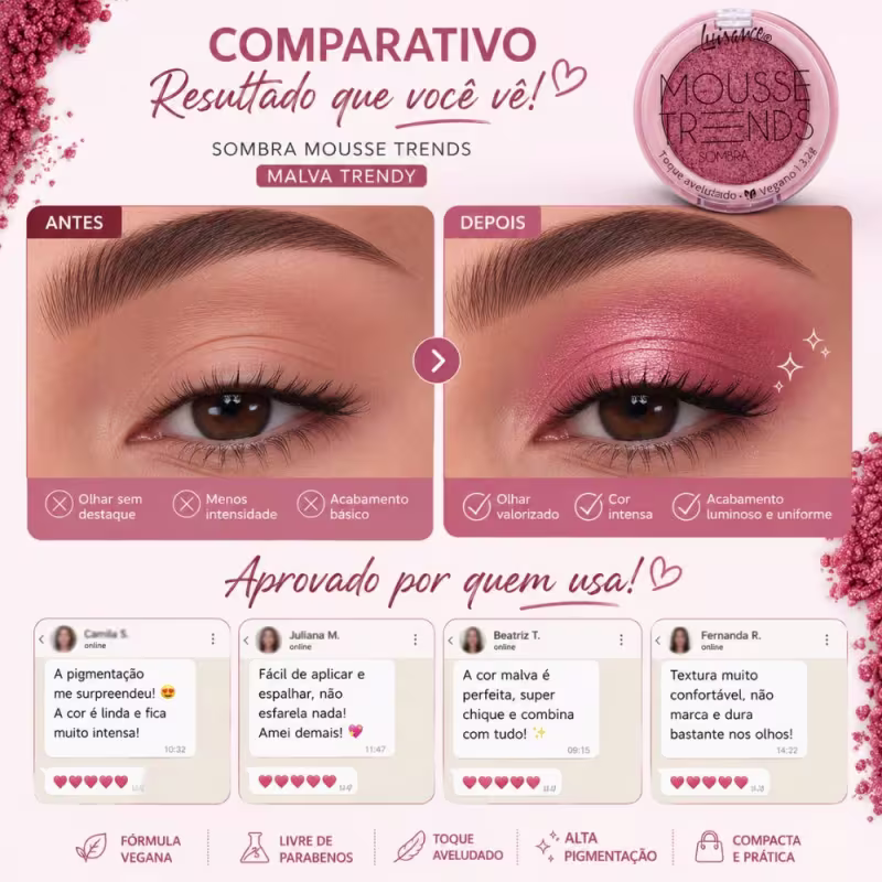 Sombra Luisance Mousse Trends: Malva Trendy Ref.: L3321 Choco Crush