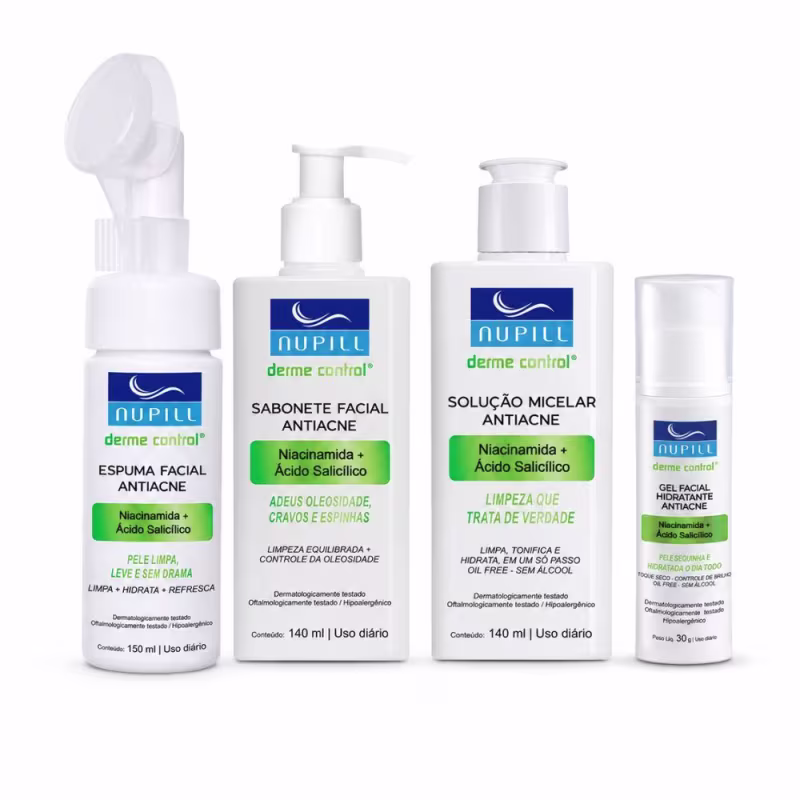 Kit Completo Nupill Derme Control Antiacne