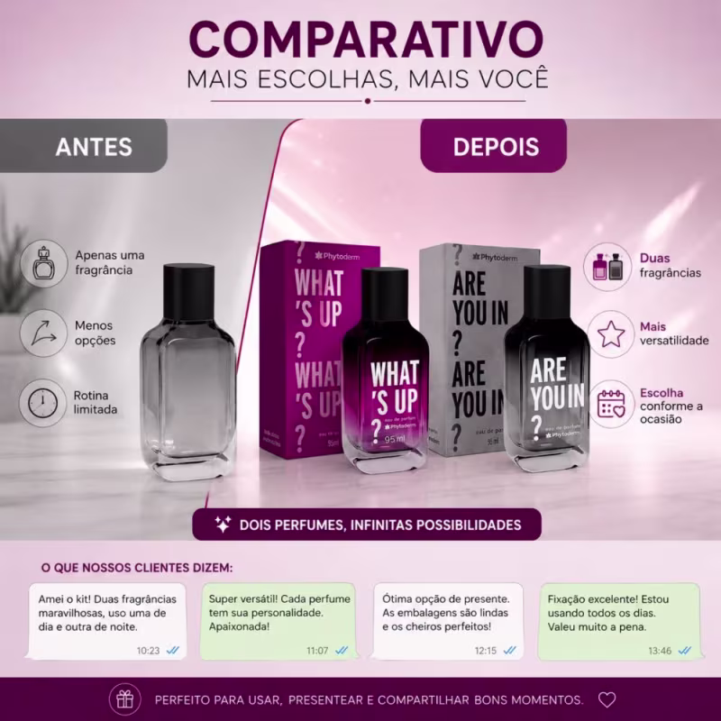 Kit Phytoderm Parfum: What's Up e Are you in 95ml