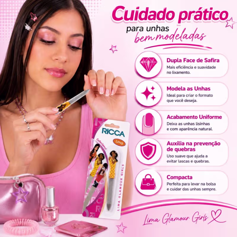 Lima Para Unhas Ricca Glamour Girls