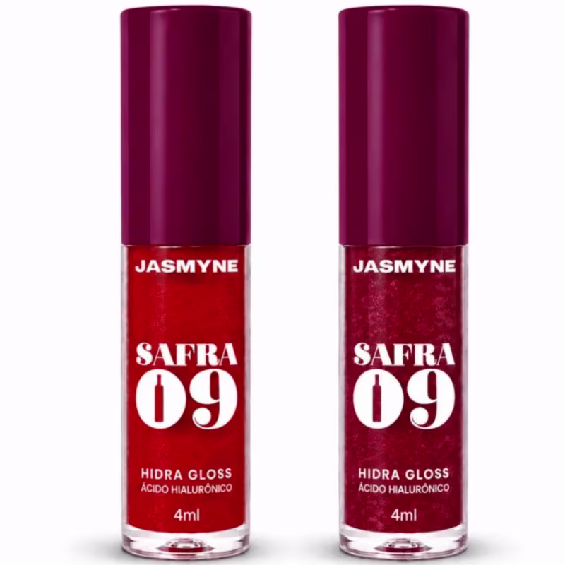 Kit Jasmyne Safra 09: Com 2 Hidra Gloss Frambroesa E Coral
