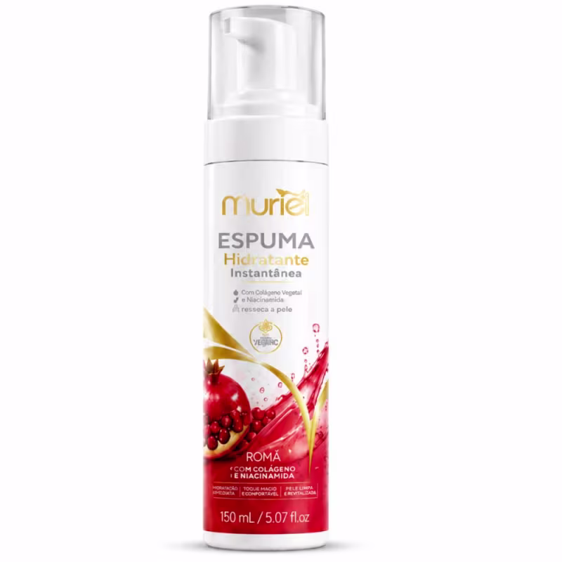 Espuma De Limpeza Hidratante Muriel Facial e Corporal Romã 150ml