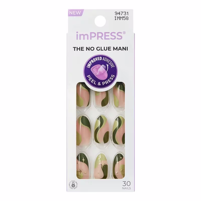 Unhas Autocolantes Kiss Ny Impress The No Glue Mani Shining Imm58
