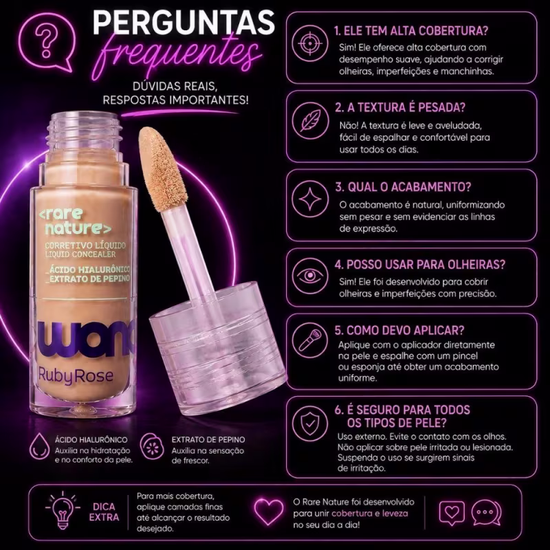 Corretivo Líquido Ruby Rose Wonder Rare Nature Rn15 Hb-m608-3 7g