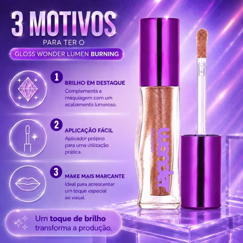 Gloss Labial Ruby Rose Wonder Lumen Burning Hb-l6414-9