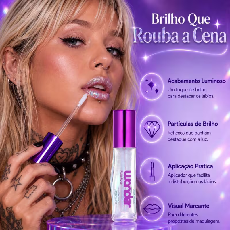 Gloss Labial Ruby Rose Wonder Lumen Constelattion Hb-l6414-12