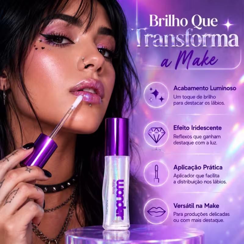 Gloss Labial Ruby Rose Wonder Lumen Lux Hb-l6414-1