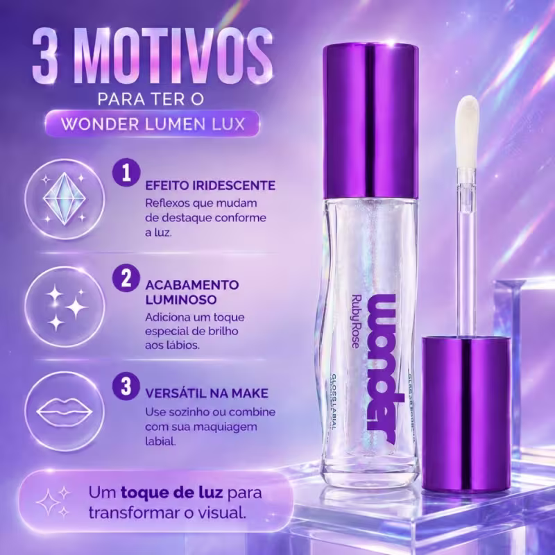 Gloss Labial Ruby Rose Wonder Lumen Lux Hb-l6414-1