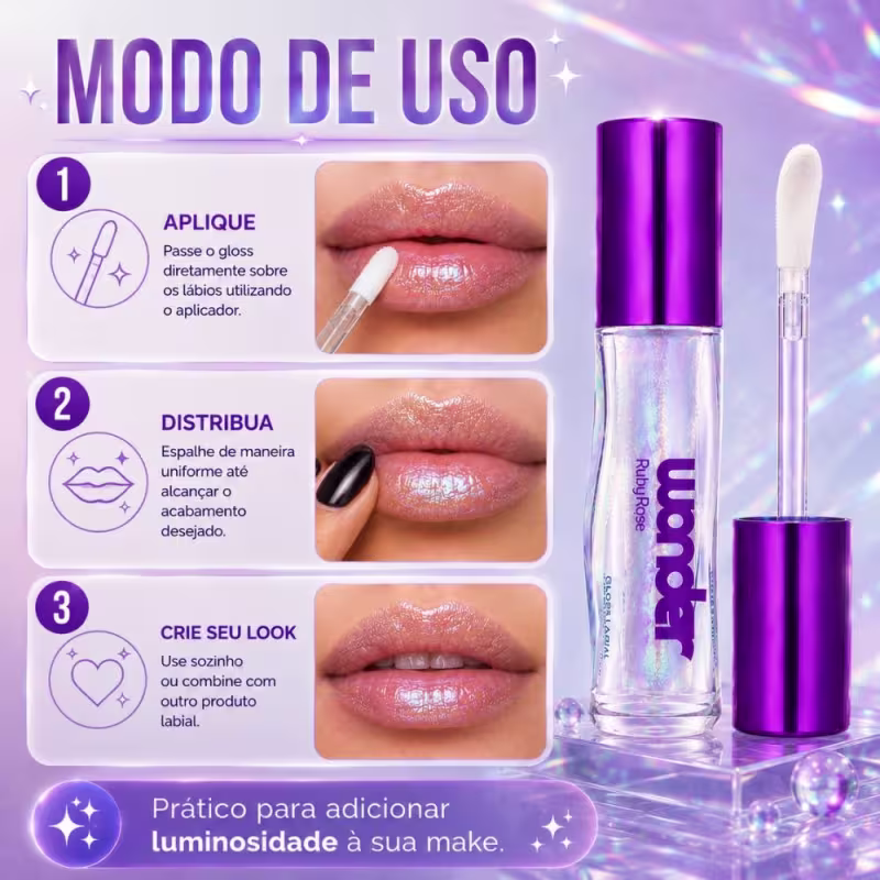Gloss Labial Ruby Rose Wonder Lumen Lux Hb-l6414-1