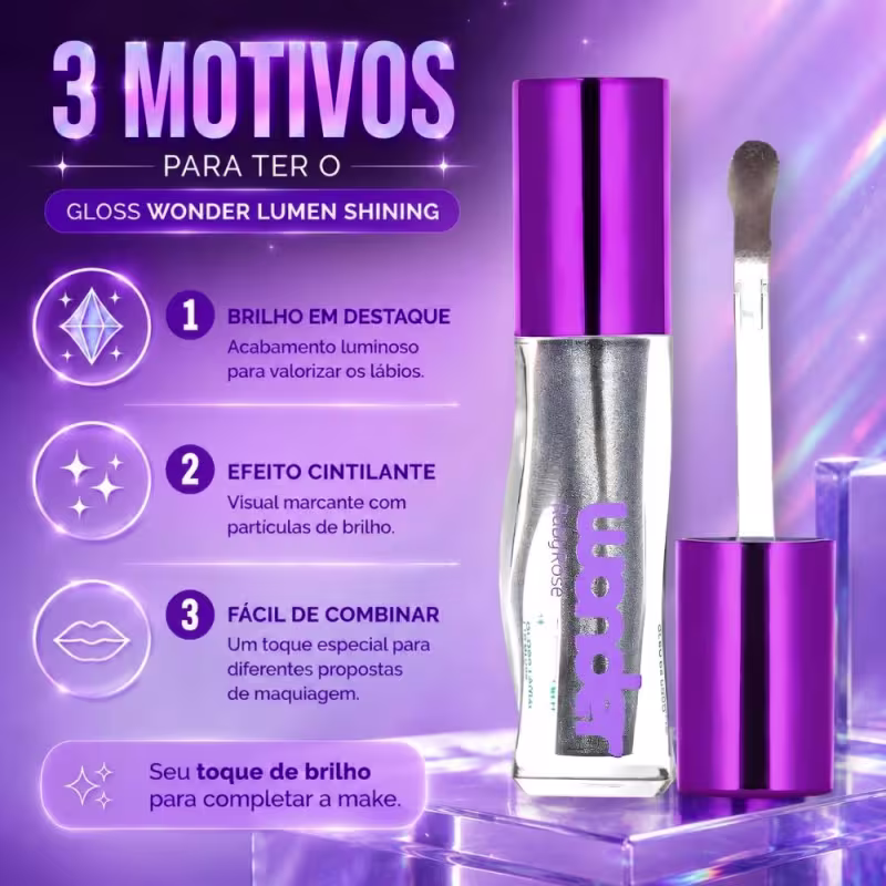 Gloss Labial Ruby Rose Wonder Lumen Shining Hb-l6414-3