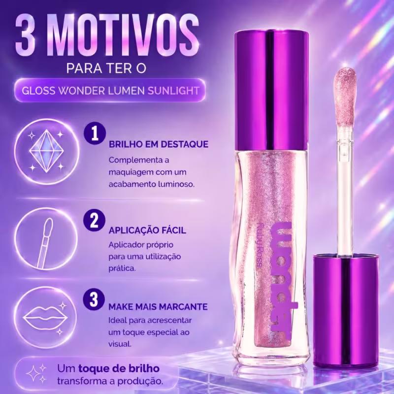 Gloss Labial Ruby Rose Wonder Lumen Sunlight Hb-l6414-8