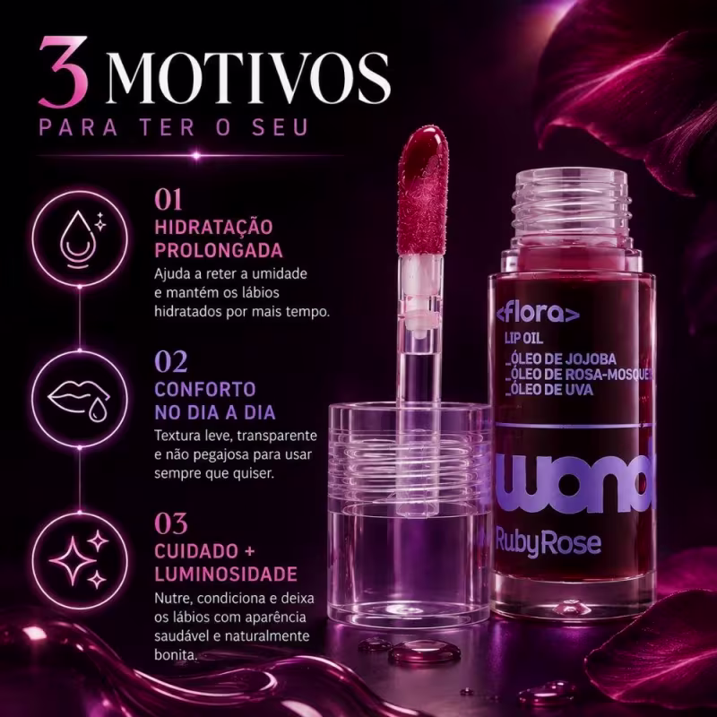 Lip Oil Ruby Rose Wonder Flora Night Bloom Hb-l6525-1